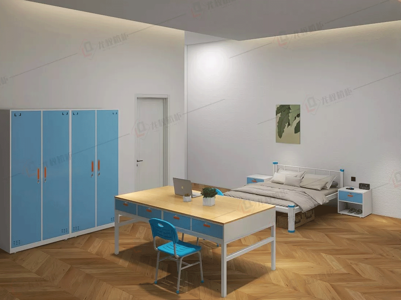 怎么选择员工宿舍公寓床色彩与材质？