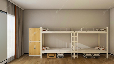 广东四人位两连体上下铺（爬梯）