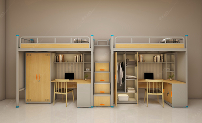 龙权家具-两连体公寓床