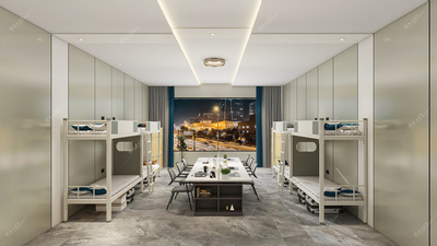 5宿舍布置图上下铺两连体爬梯