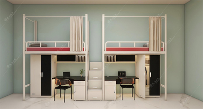 员工两连体公寓床