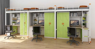 三连体爬梯公寓床