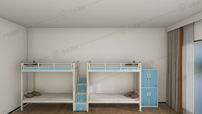 15步梯S护栏四人位连体上下铺