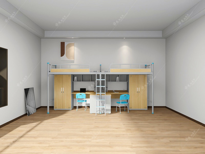 8上床下桌木纹转印公寓床