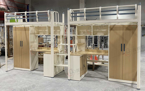 S护栏两连体上床下桌公寓床学生床单位床