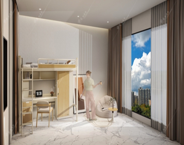 16仿制木制单人位公寓床