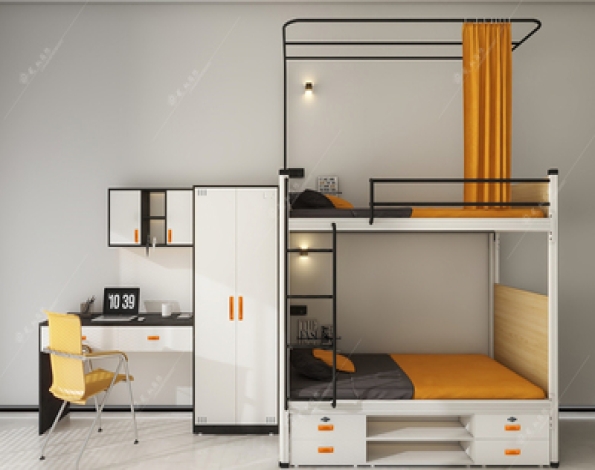 学校宿舍两连体宿舍床