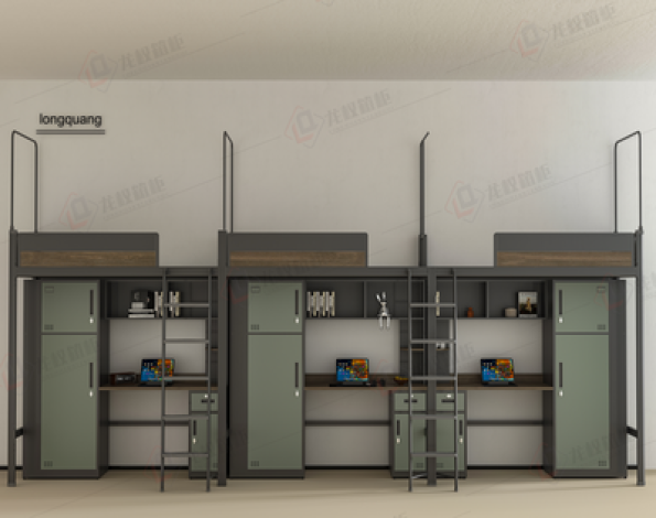 龙权三联体三人位公寓床上床下桌