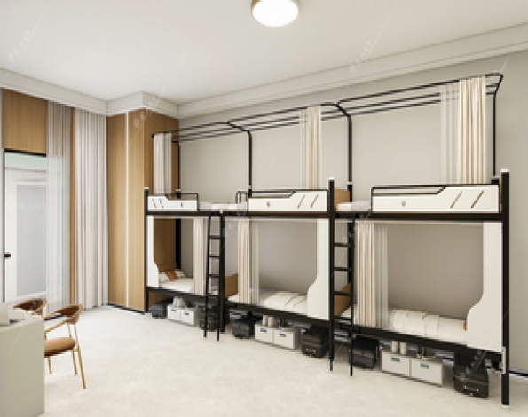 龙权家具-三连体学校宿舍床