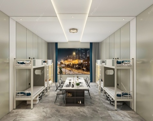 爬梯四人公寓床