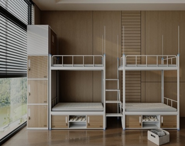 中梯两连体四人位宿舍床