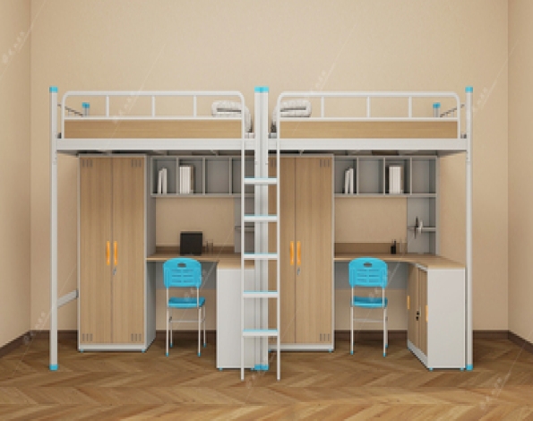员工上床下桌两连体公寓宿舍
