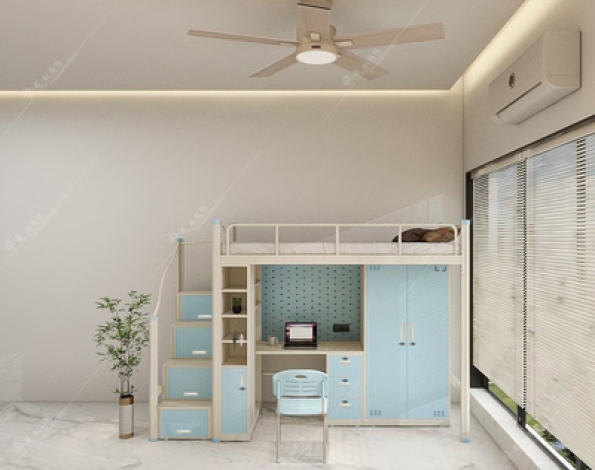 2单人位上床下桌侧中梯