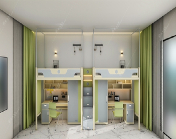 两人位两连体公寓床